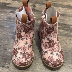 Nordstrom Pink and Brown Floral Boots